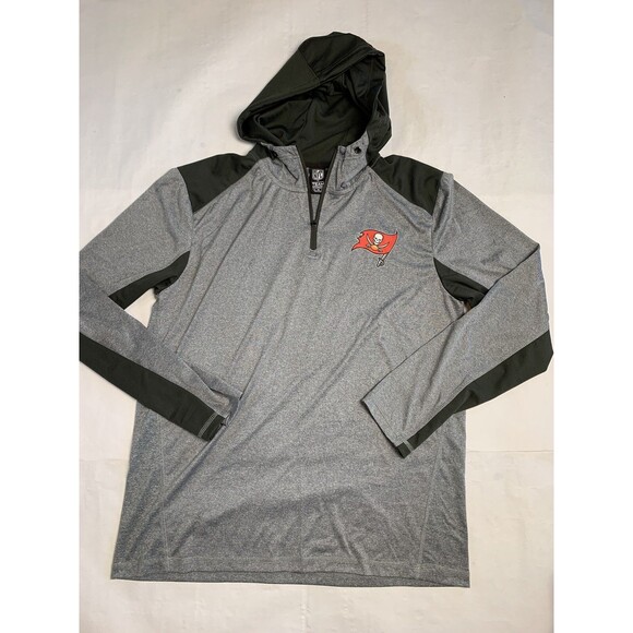 NFL Team Apparel Mens Medium Gray Tampa Bay Buccaneers Hoodie Pullover - Picture 1 of 7